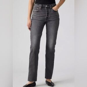 Levi’s 501 Ankle High Rise W27 L25 Relaxed Fit Women’s Charcoal Wash Denim